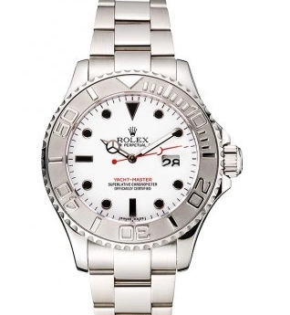 Best AAA Replica Sites Bracelet And Rolex Steel Yacht-Master Stainless Dial Case White 0824